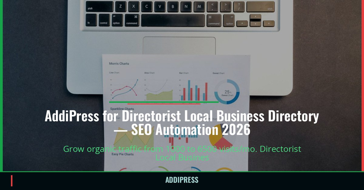 AddiPress for Directorist Local Business Directory — 1000→6500 organic visits/mo — addipress.com