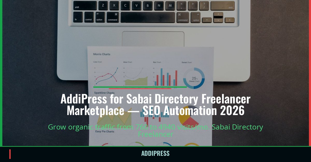 AddiPress for Sabai Directory Freelancer Marketplace — 760→4940 organic visits/mo — addipress.com