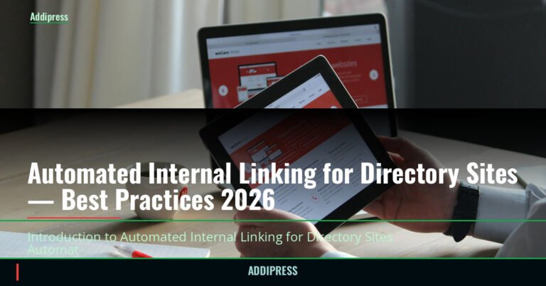 Automated Internal Linking for Directory Sites — Best Practices 2026 — addipress.com