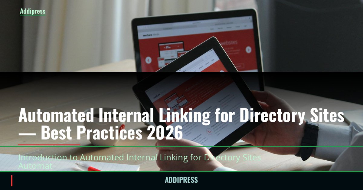 Automated Internal Linking for Directory Sites — Best Practices 2026 — addipress.com