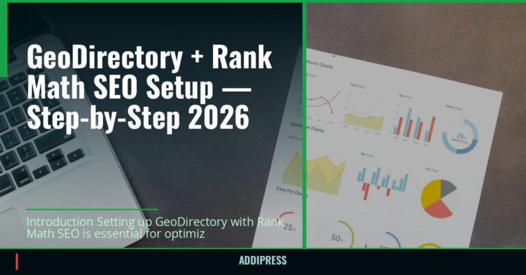 GeoDirectory + Rank Math SEO Setup — Step-by-Step 2026 — addipress.com