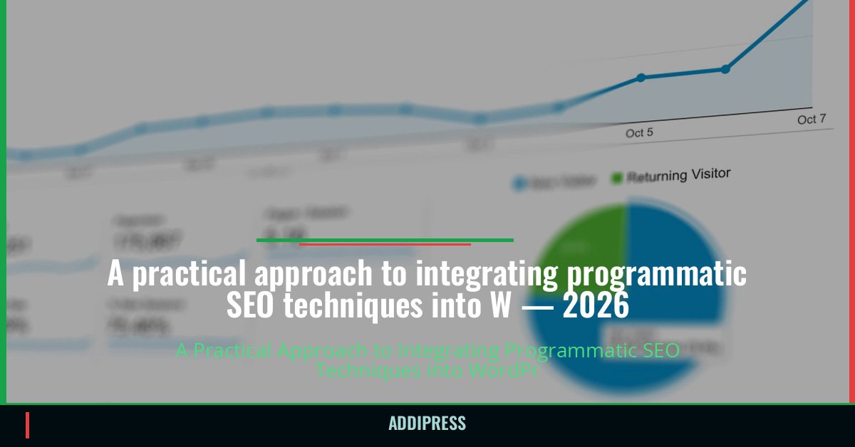 A practical approach to integrating programmatic SEO techniques into W — 2026 — addipress.com