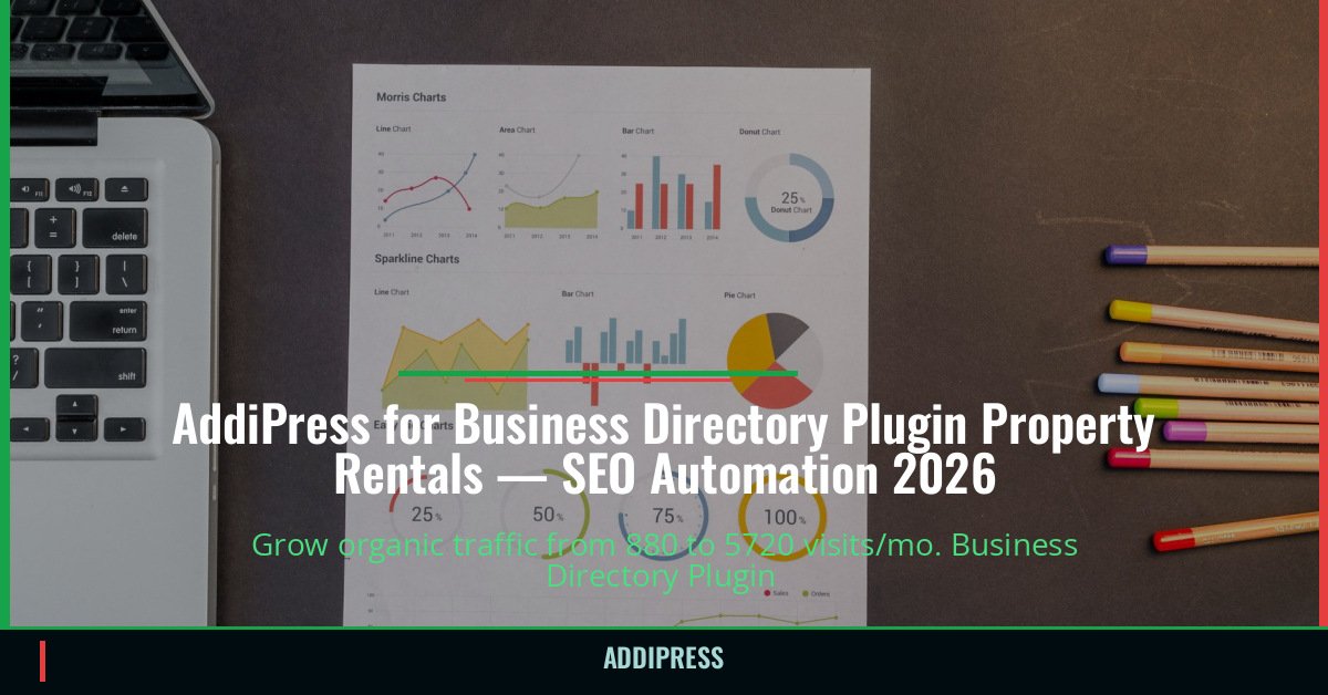 AddiPress for Business Directory Plugin Property Rentals — 880→5720 organic visits/mo — addipress.com