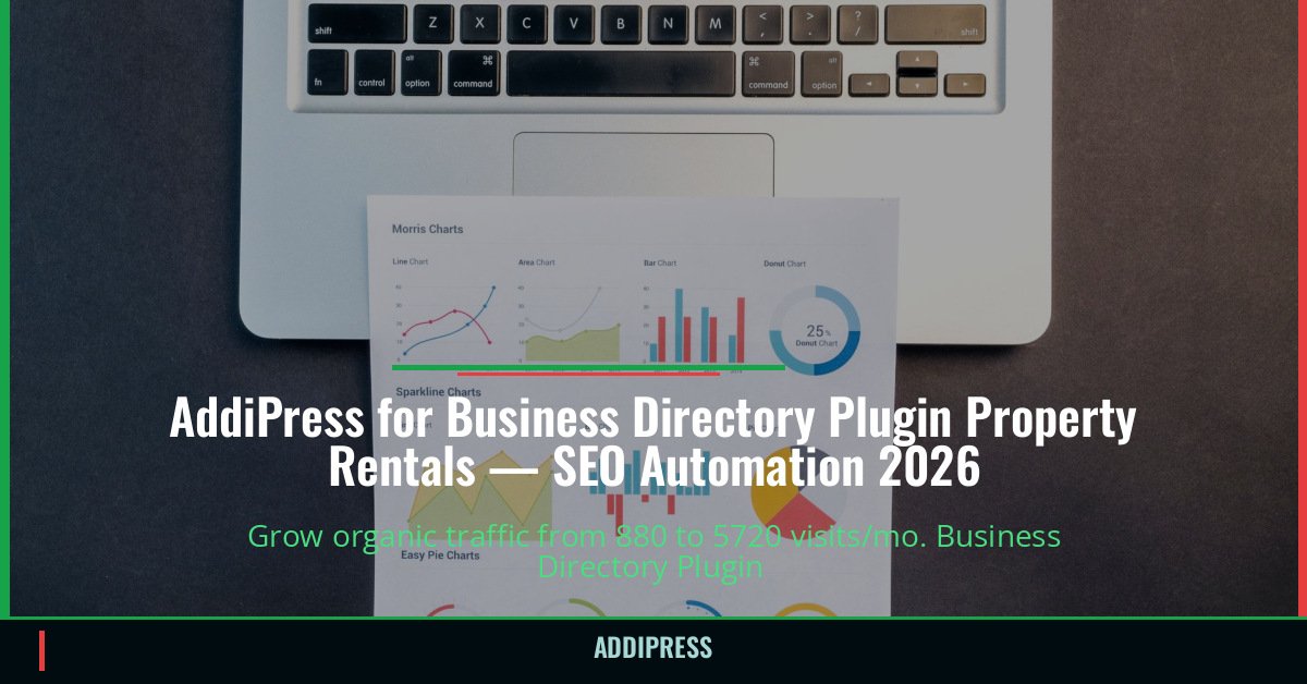 AddiPress for Business Directory Plugin Property Rentals — 880→5720 organic visits/mo — addipress.com