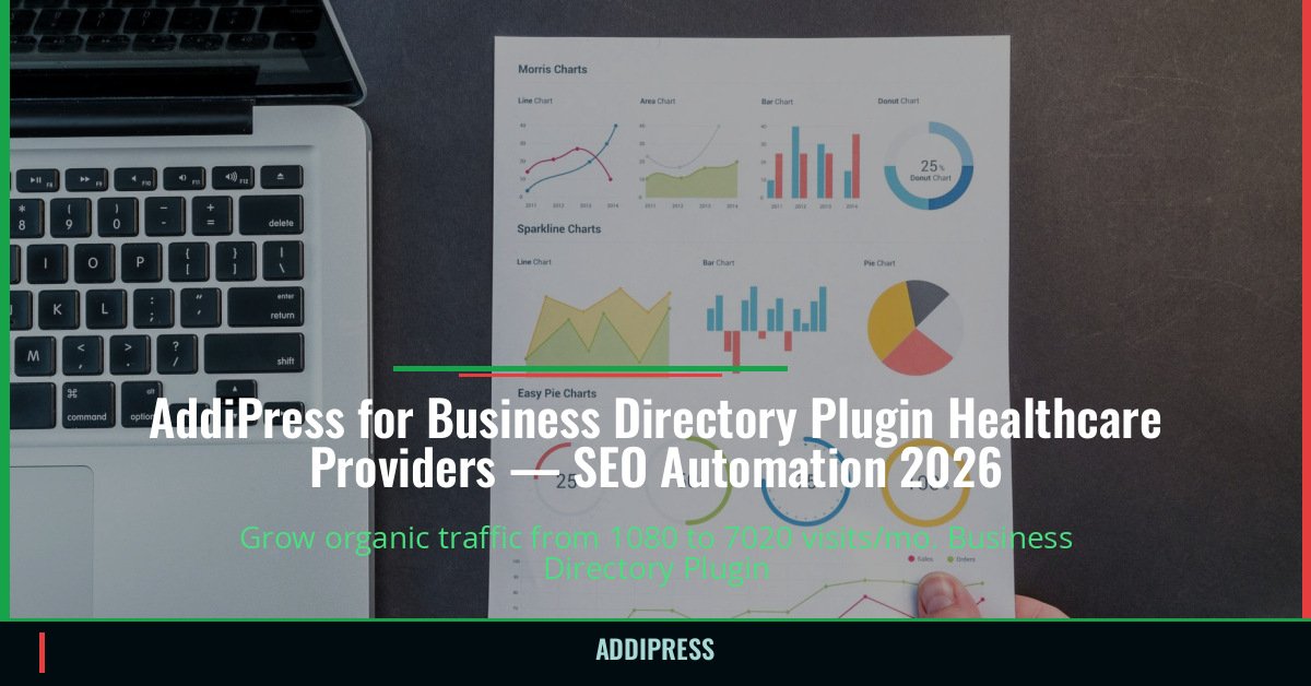 AddiPress for Business Directory Plugin Healthcare Providers — 1080→7020 organic visits/mo — addipress.com