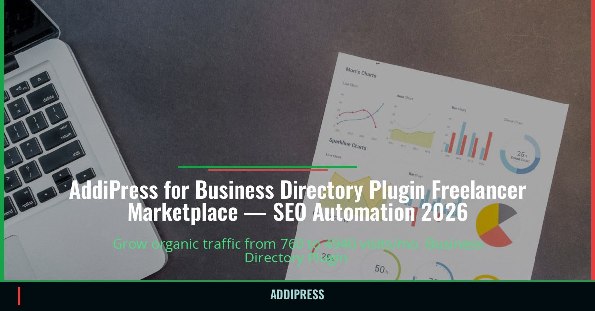 AddiPress for Business Directory Plugin Freelancer Marketplace — 760→4940 organic visits/mo — addipress.com