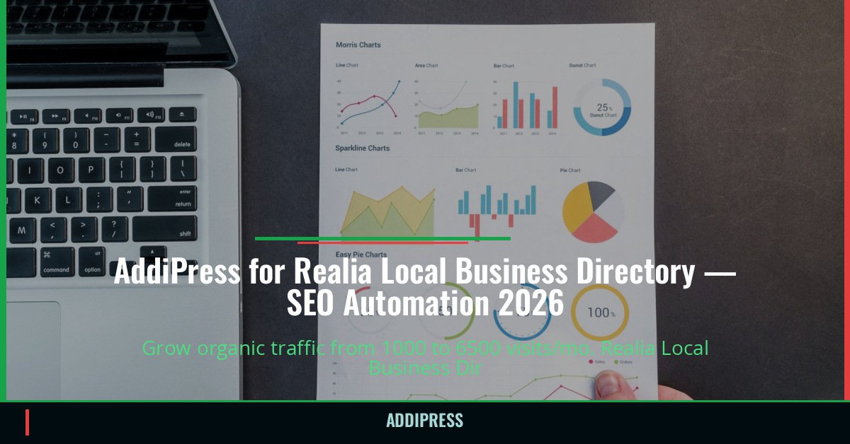 AddiPress for Realia Local Business Directory — 1000→6500 organic visits/mo — addipress.com