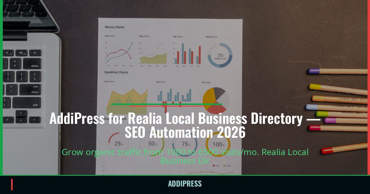 AddiPress for Realia Local Business Directory — 1000→6500 organic visits/mo — addipress.com