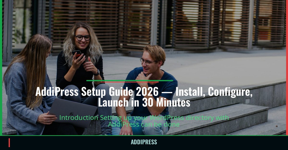AddiPress Setup Guide 2026 — Install, Configure, Launch in 30 Minutes — addipress.com