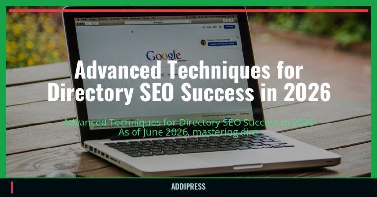 Advanced Techniques for Directory SEO Success in 2026 — addipress.com