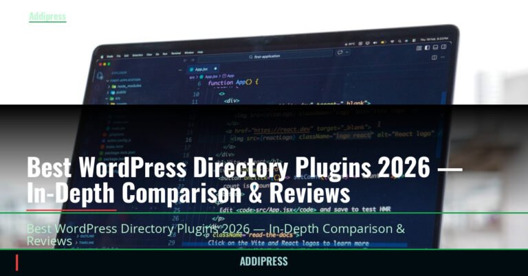 Best WordPress Directory Plugins 2026 — In-Depth Comparison & Reviews — addipress.com