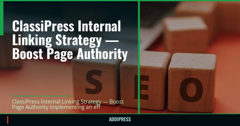 ClassiPress Internal Linking Strategy — Boost Page Authority — addipress.com