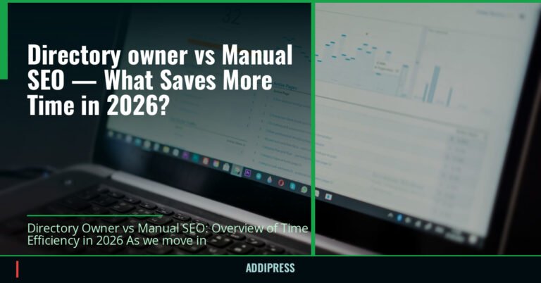 Directory owner vs Manual SEO — What Saves More Time in 2026? — addipress.com
