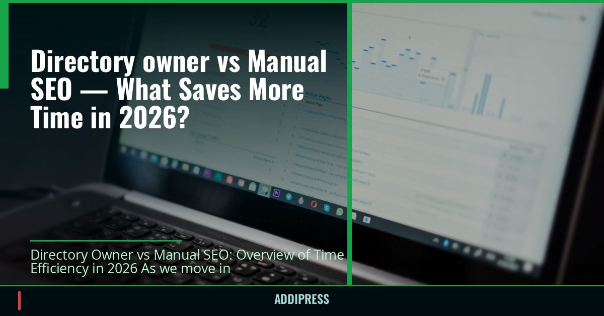 Directory owner vs Manual SEO — What Saves More Time in 2026? — addipress.com