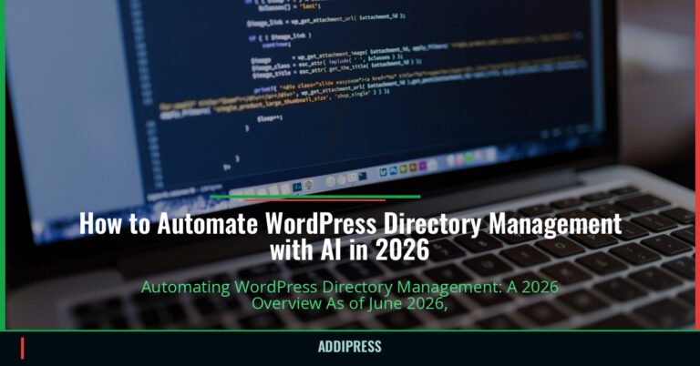 How to Automate WordPress Directory Management with AI in 2026 — addipress.com