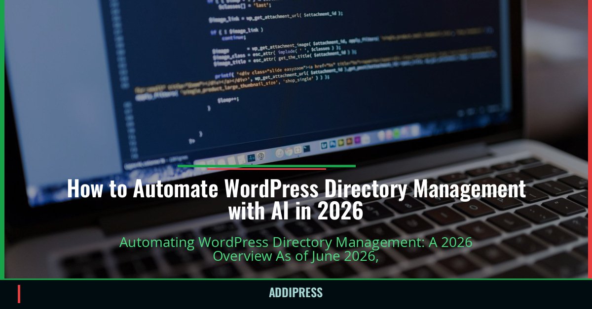 How to Automate WordPress Directory Management with AI in 2026 — addipress.com