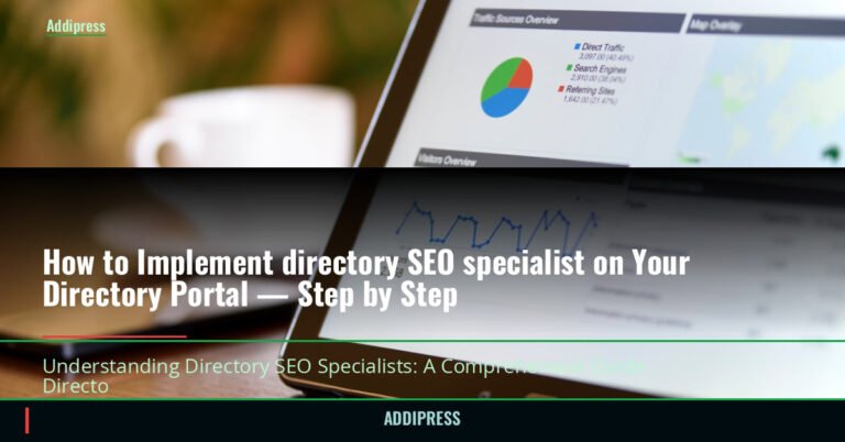 How to Implement directory SEO specialist on Your Directory Portal — Step by Step — addipress.com