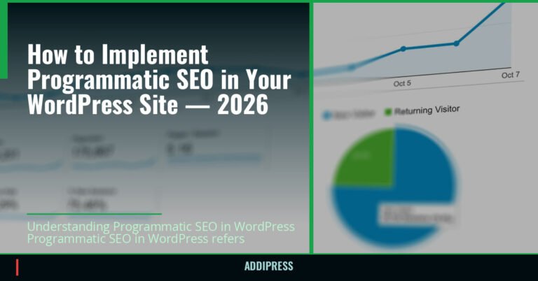How to Implement Programmatic SEO in Your WordPress Site — 2026 — addipress.com