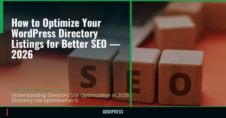 How to Optimize Your WordPress Directory Listings for Better SEO — 2026 — addipress.com