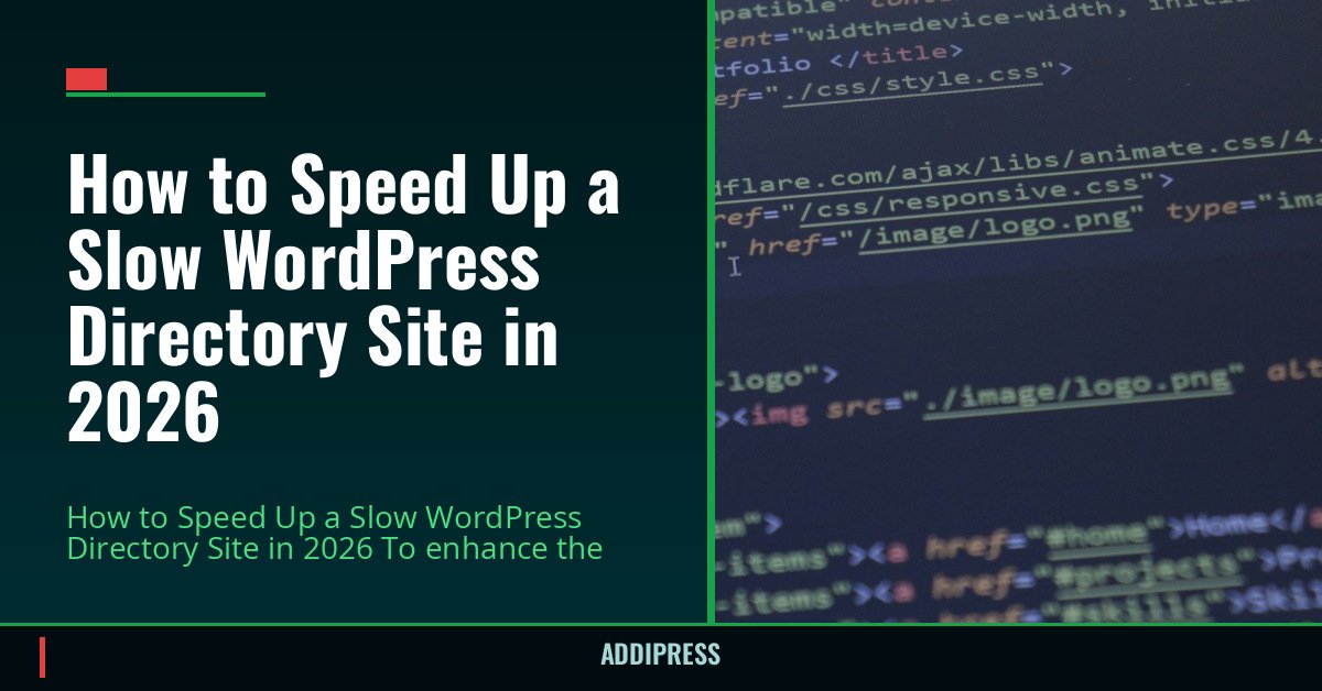 How to Speed Up a Slow WordPress Directory Site in 2026 — addipress.com