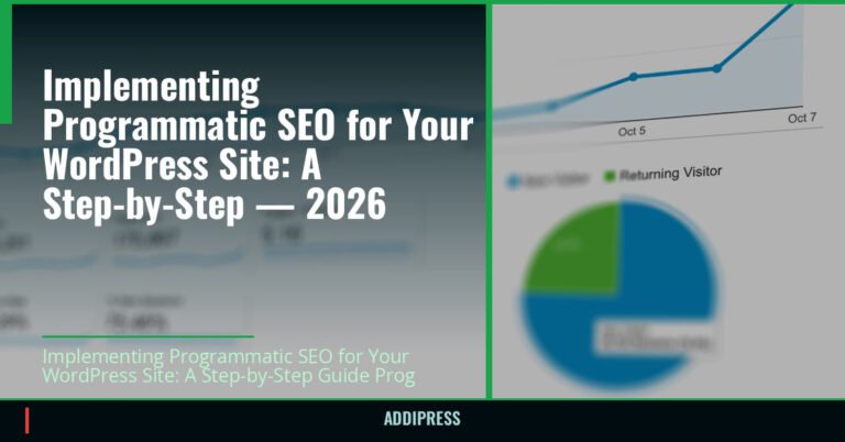 Implementing Programmatic SEO for Your WordPress Site: A Step-by-Step — 2026 — addipress.com