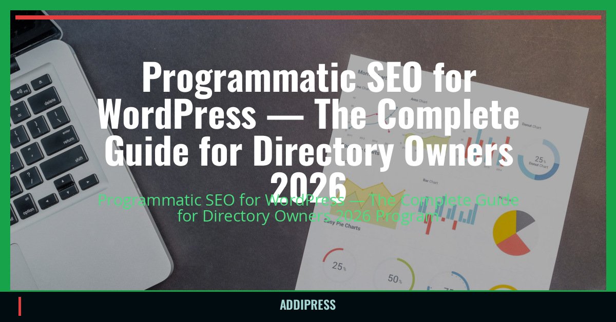 Programmatic SEO for WordPress — The Complete Guide for Directory Owners 2026 — addipress.com