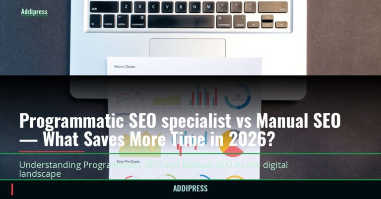 Programmatic SEO specialist vs Manual SEO — What Saves More Time in 2026? — addipress.com