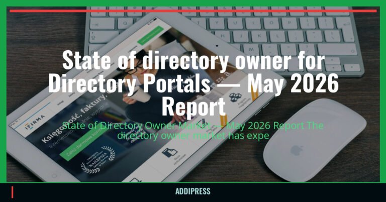 State of directory owner for Directory Portals — May 2026 Report — addipress.com