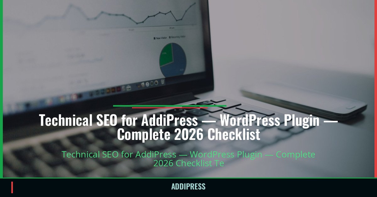 Technical SEO for AddiPress — WordPress Plugin — Complete 2026 Checklist — addipress.com
