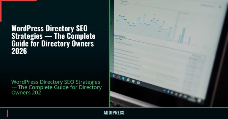 WordPress Directory SEO Strategies — The Complete Guide for Directory Owners 2026 — addipress.com