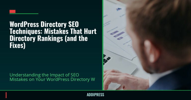 WordPress Directory SEO Techniques: Mistakes That Hurt Directory Rankings (and the Fixes) — addipress.com