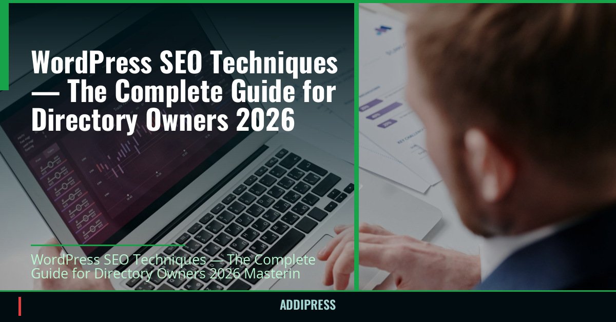 WordPress SEO Techniques — The Complete Guide for Directory Owners 2026 — addipress.com