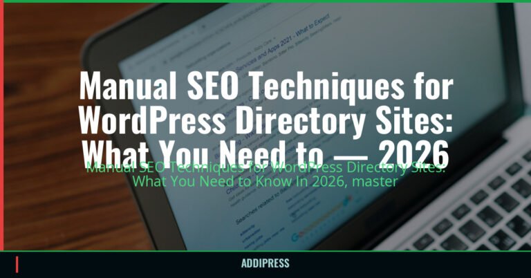 Manual SEO Techniques for WordPress Directory Sites: What You Need to — 2026 — addipress.com