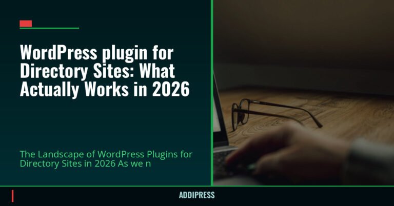WordPress plugin for Directory Sites: What Actually Works in 2026 — addipress.com