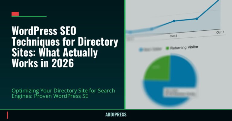 WordPress SEO Techniques for Directory Sites: What Actually Works in 2026 — addipress.com