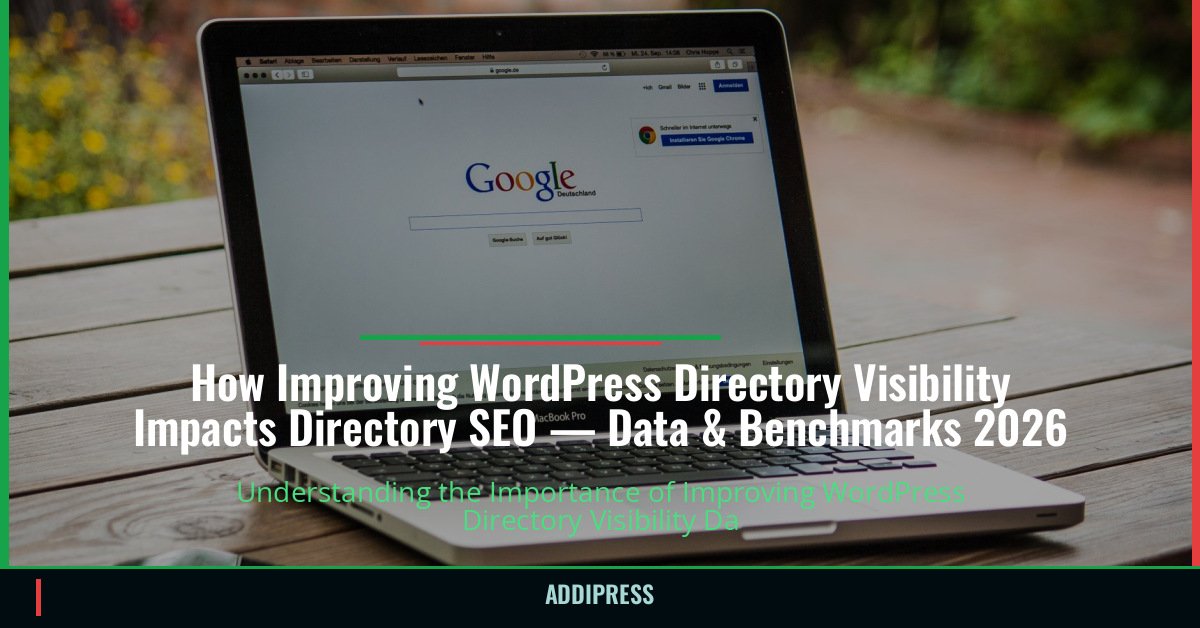 How Improving WordPress Directory Visibility Impacts Directory SEO — Data & Benchmarks 2026 — addipress.com