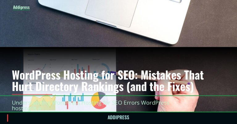 WordPress Hosting for SEO: Mistakes That Hurt Directory Rankings (and the Fixes) — addipress.com