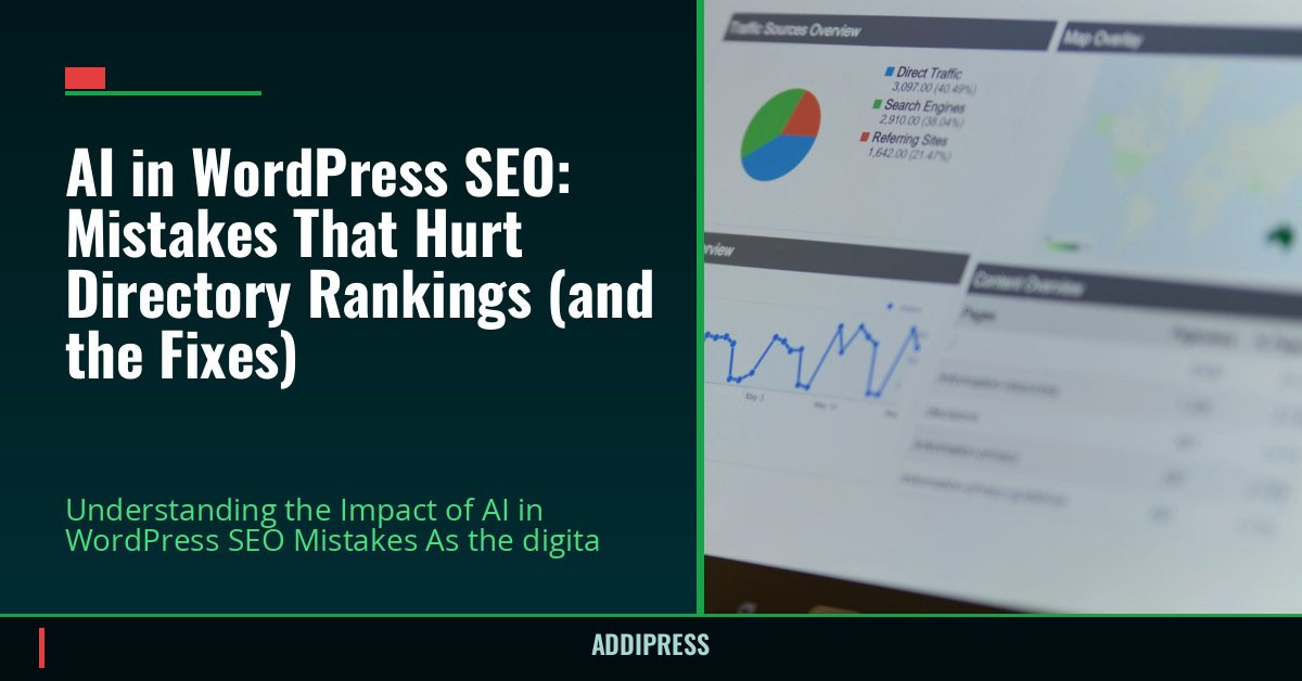 AI in WordPress SEO: Mistakes That Hurt Directory Rankings (and the Fixes) — addipress.com