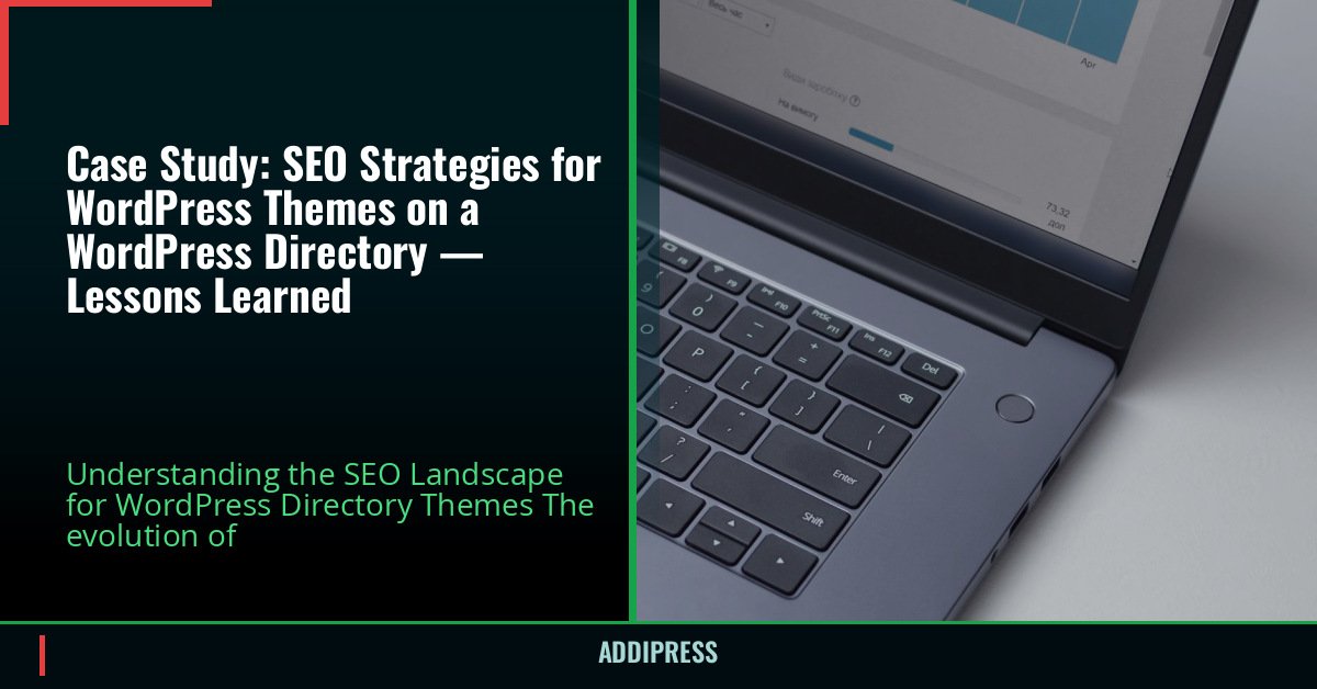 Case Study: SEO Strategies for WordPress Themes on a WordPress Directory — Lessons Learned — addipress.com