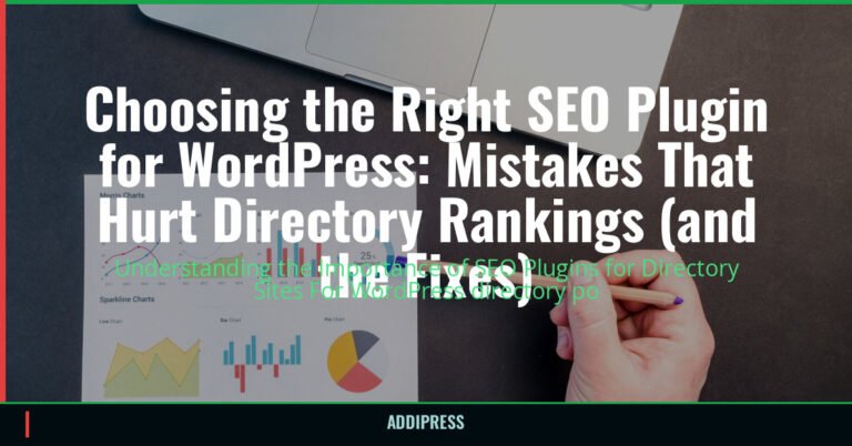 Choosing the Right SEO Plugin for WordPress: Mistakes That Hurt Directory Rankings (and the Fixes) — addipress.com