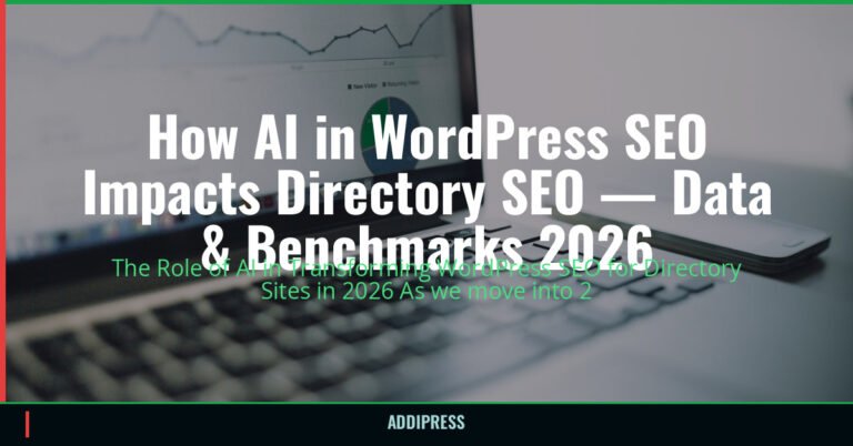 How AI in WordPress SEO Impacts Directory SEO — Data & Benchmarks 2026 — addipress.com