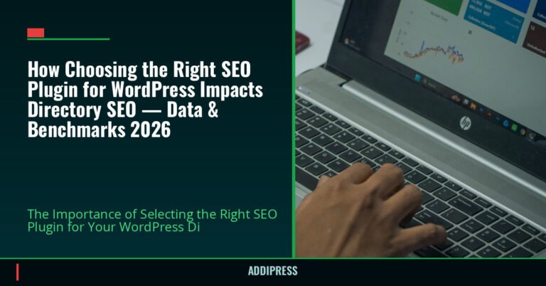 How Choosing the Right SEO Plugin for WordPress Impacts Directory SEO — Data & Benchmarks 2026 — addipress.com